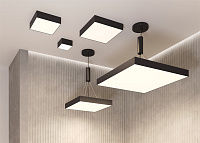 Maytoni Technical Zon Потолочный светильник цвет: черный C032CL-90W4K-SQ-B