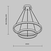 Maytoni Modern Rim Подвесной светильник цвет: латунь MOD058PL-L55BSK