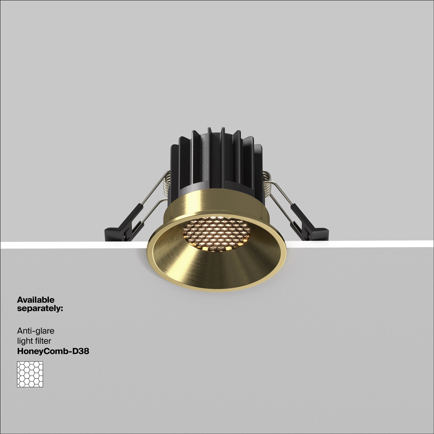 Maytoni Technical Round Встраиваемый светильник цвет: латунь DL058-7W3K-BS