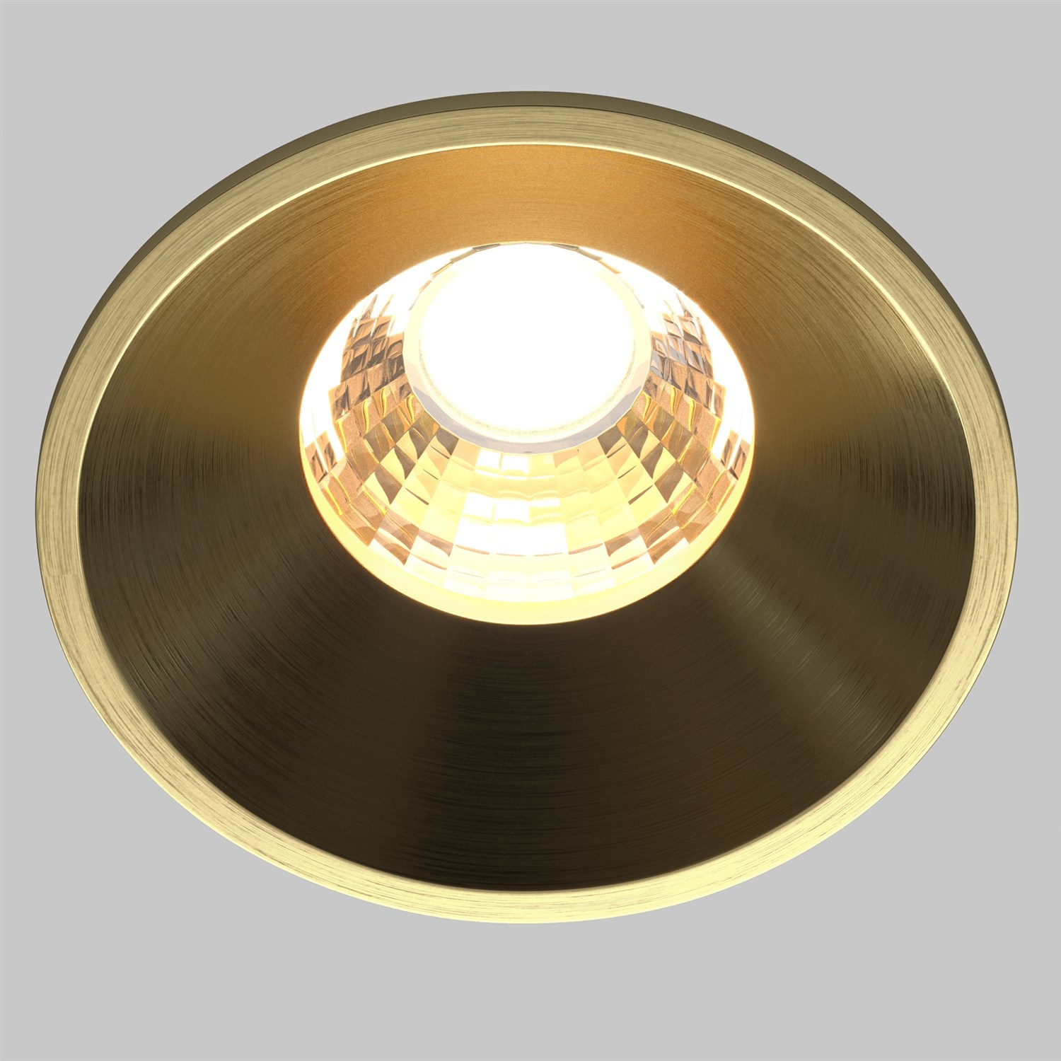 Maytoni Technical Round Встраиваемый светильник цвет: латунь DL058-7W3K-BS