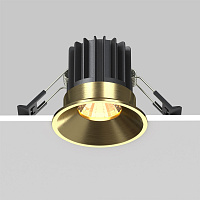Maytoni Technical Round Встраиваемый светильник цвет: латунь DL058-7W3K-BS