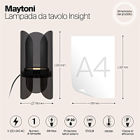 Maytoni Modern Insight Настольный светильник цвет: черный MOD416TL-L6BR3K