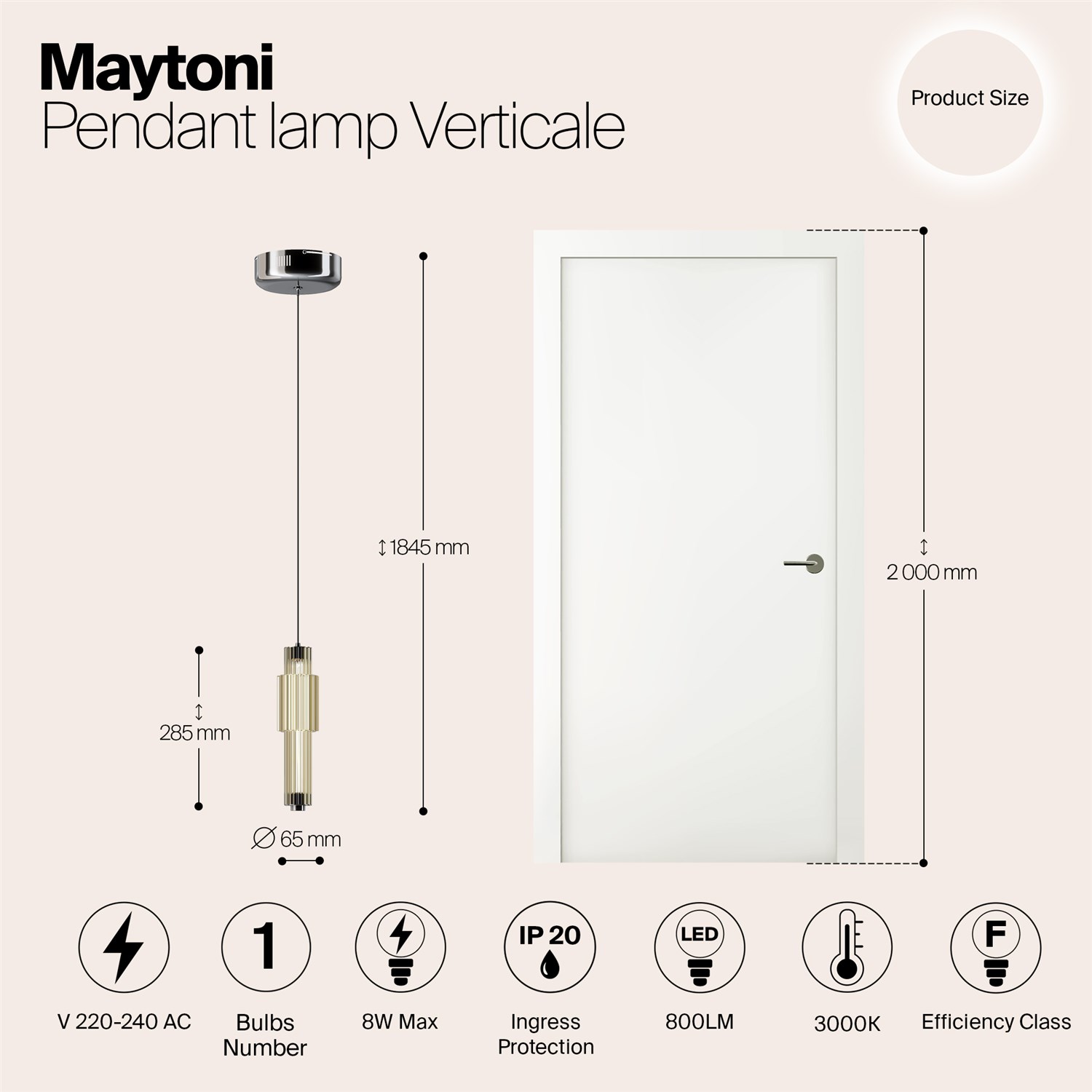Maytoni Modern Verticale Подвесной светильник цвет: хром MOD308PL-L9CG3K
