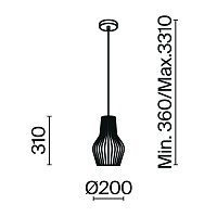 Maytoni Modern Roots Подвесной светильник цвет: черный MOD191PL-01W