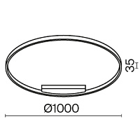 Maytoni Modern Rim Потолочный светильник цвет: латунь MOD058CL-L65BS3K