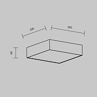 Maytoni Technical Zon Потолочный светильник цвет: белый C032CL-24W3K-SQ-W