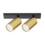 Maytoni Technical FOCUS S Потолочный светильник цвет: черный и матовое золото C051CL-U-02BMG