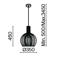 Maytoni Modern Roots Подвесной светильник цвет: черный MOD194PL-01W