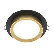 Maytoni Technical Hoop Встраиваемый светильник цвет: черный с золотом DL086-GX53-RD-BG