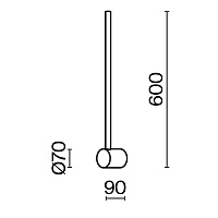 Maytoni Modern Light stick Настенный светильник (бра) цвет: латунь MOD237WL-L6BS3K