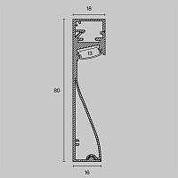 Maytoni Led Strip Профиль ALM-8018-B-2M