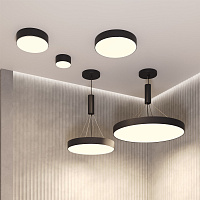 Maytoni Technical Zon Потолочный светильник цвет: черный C032CL-45W4K-RD-B