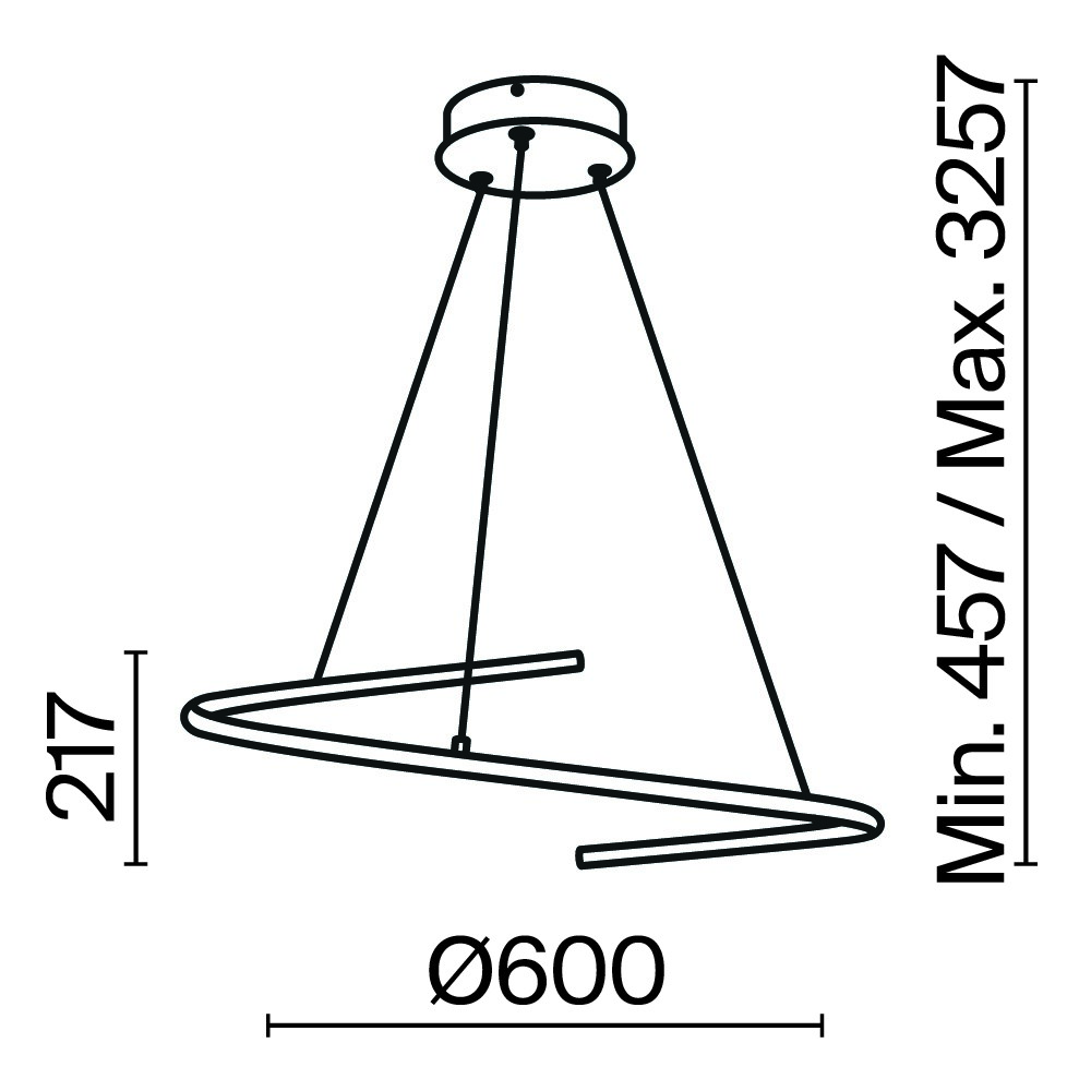 Maytoni Modern Curve Подвесной светильник цвет: черный MOD242PL-L33BK