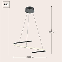 Maytoni Modern Curve Подвесной светильник цвет: черный MOD242PL-L33BK
