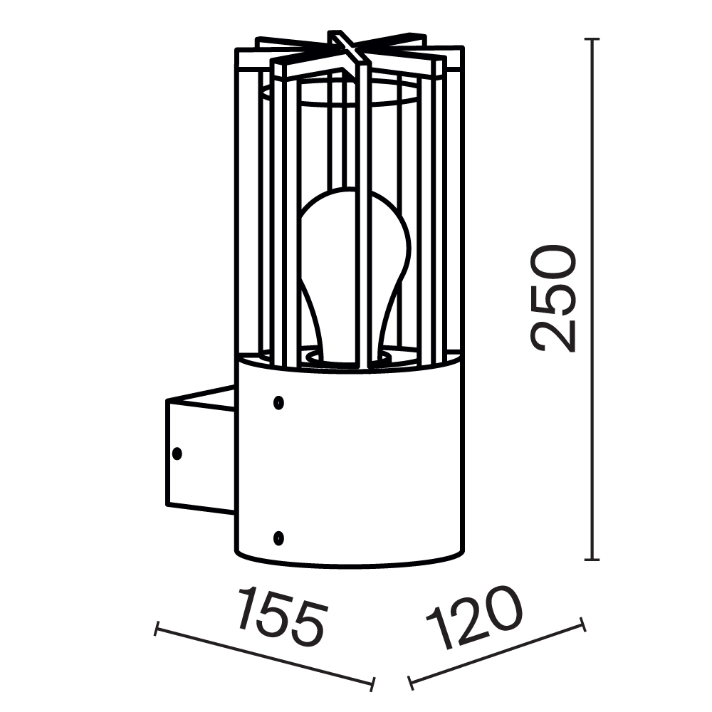 Maytoni Outdoor Barrel Настенный светильник (бра) цвет: графит O453WL-01GF