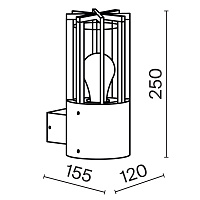Maytoni Outdoor Barrel Настенный светильник (бра) цвет: графит O453WL-01GF