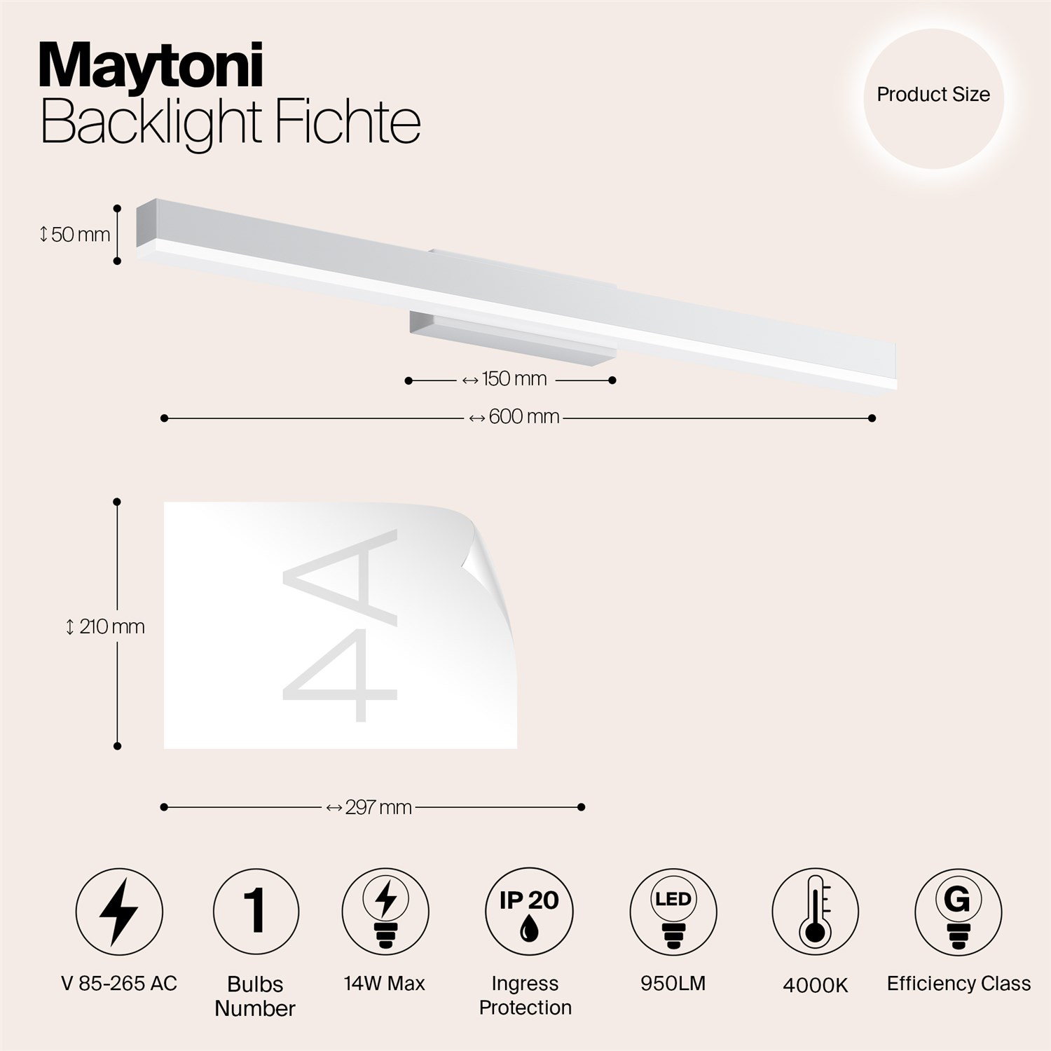 Maytoni Modern Fichte Подсветка цвет: белый MIR012WL-L14W4K