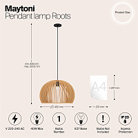 Maytoni Modern Roots Подвесной светильник цвет: черный MOD195PL-01W1