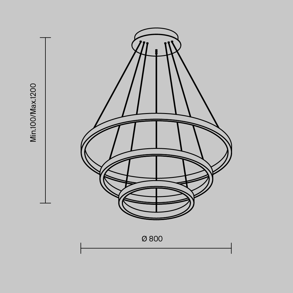 Maytoni Modern Rim Подвесной светильник цвет: черный MOD058PL-L100BK