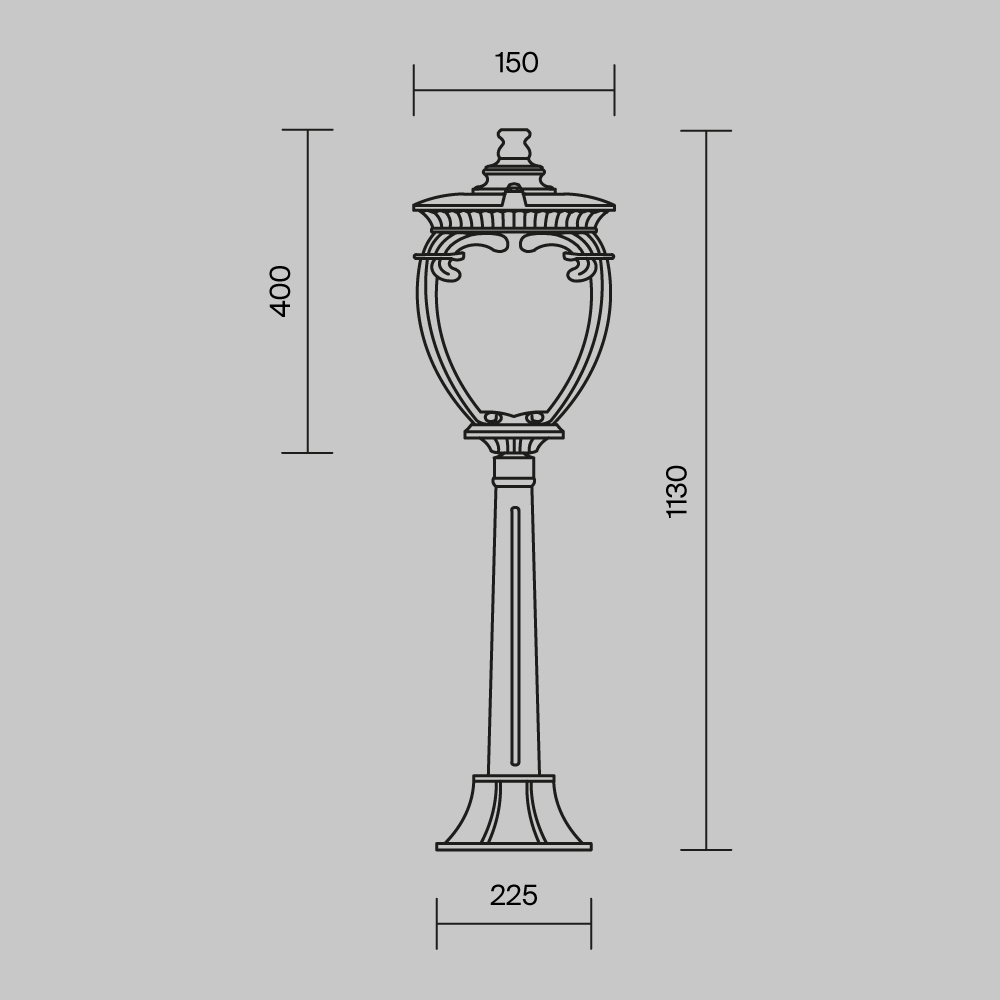 Maytoni Outdoor Fleur Ландшафтный светильник цвет: бронза антик O414FL-01BZ1