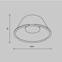 Maytoni Technical Линза ⌀69mm 24° для Focus Led 30Вт LensD69-24