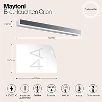 Maytoni Modern Orion Подсветка цвет: серебро MIR011WL-L9S4K