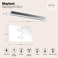 Maytoni Modern Orion Подсветка цвет: серебро MIR011WL-L9S4K