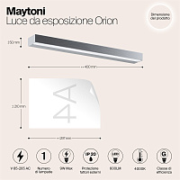 Maytoni Modern Orion Подсветка цвет: серебро MIR011WL-L9S4K