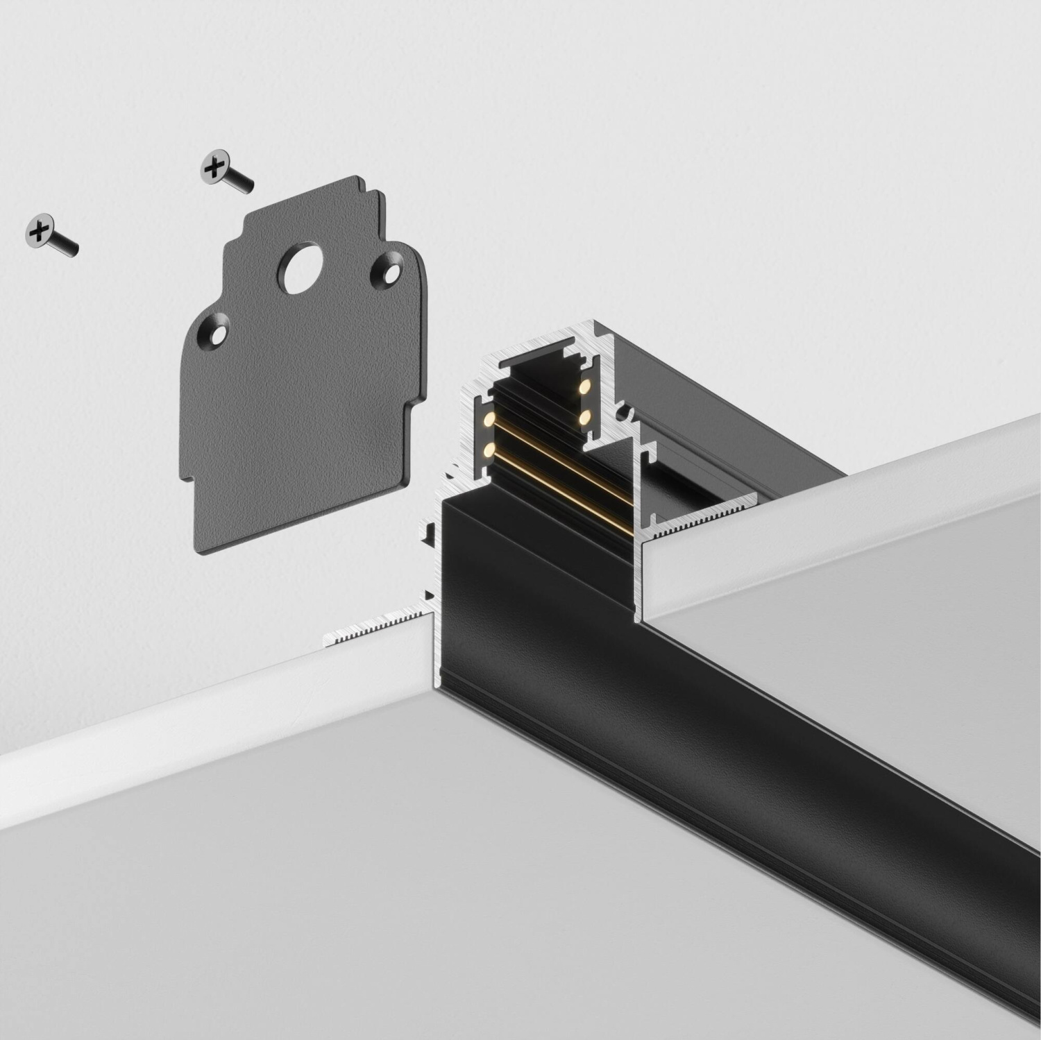 Maytoni Technical Busbar trunkings Gravity Шинопровод встраиваемый цвет: черный TRX010-421B