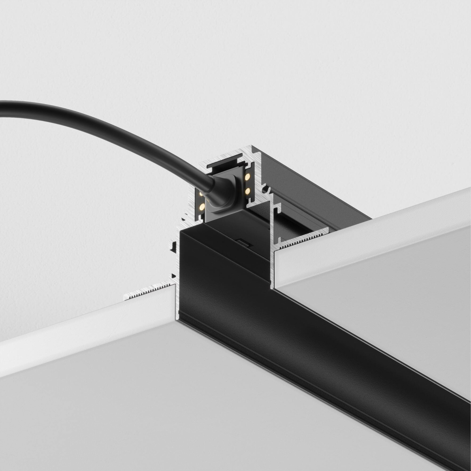 Maytoni Technical Busbar trunkings Gravity Шинопровод встраиваемый цвет: черный TRX010-421B