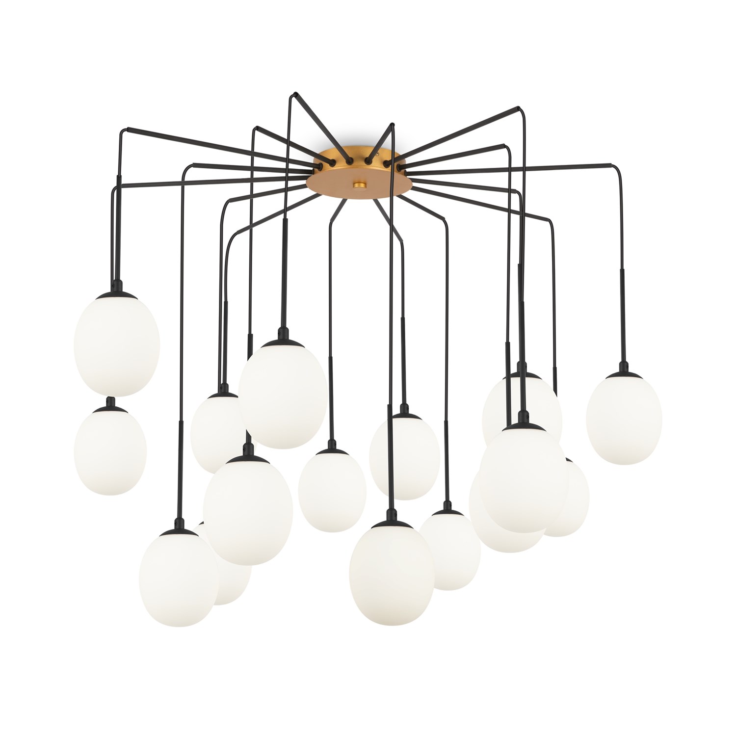 Maytoni Modern Branch Подвесной светильник цвет: черный и золото MOD176PL-16G