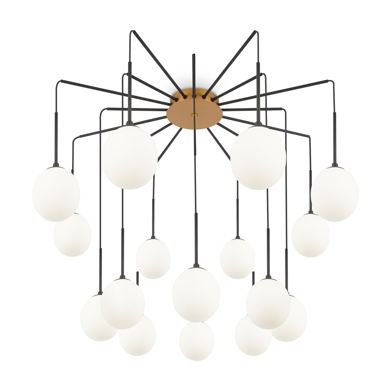 Maytoni Modern Branch Подвесной светильник цвет: черный и золото MOD176PL-16G
