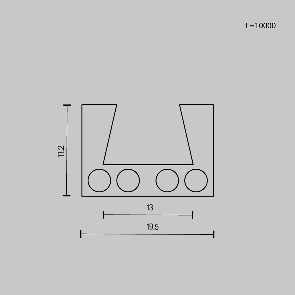 Maytoni Technical Busbar trunkings Elasity Шинопровод цвет: черный TRX160-1110B