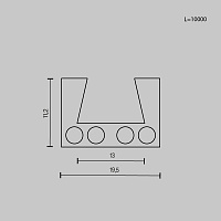 Maytoni Technical Busbar trunkings Elasity Шинопровод цвет: черный TRX160-1110B