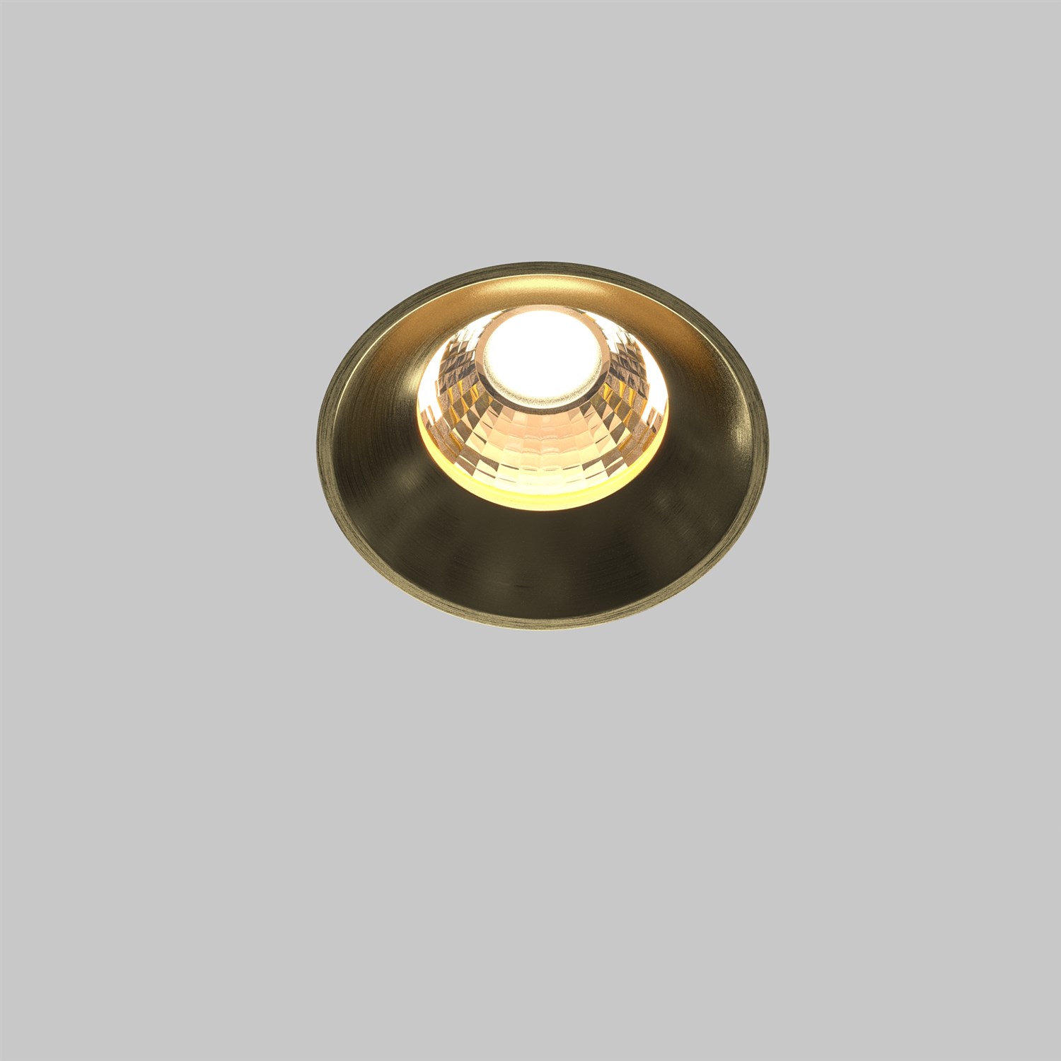 Maytoni Technical Round Встраиваемый светильник цвет: латунь DL058-12W3K-TRS-BS
