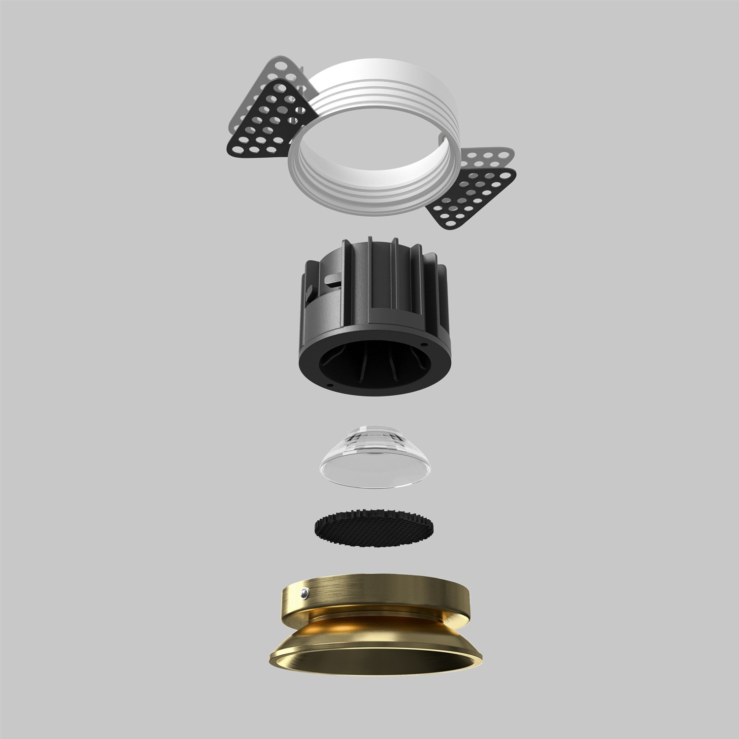 Maytoni Technical Round Встраиваемый светильник цвет: латунь DL058-12W3K-TRS-BS