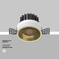 Maytoni Technical Round Встраиваемый светильник цвет: латунь DL058-12W3K-TRS-BS
