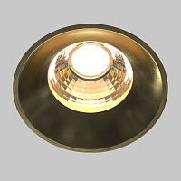 Maytoni Technical Round Встраиваемый светильник цвет: латунь DL058-12W3K-TRS-BS
