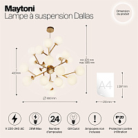 Maytoni Modern Dallas Подвесной светильник цвет: золото MOD545PL-24BS