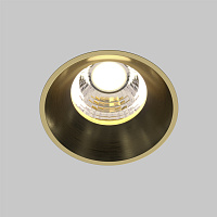 Maytoni Technical Round Встраиваемый светильник цвет: латунь DL058-7W4K-TRS-BS