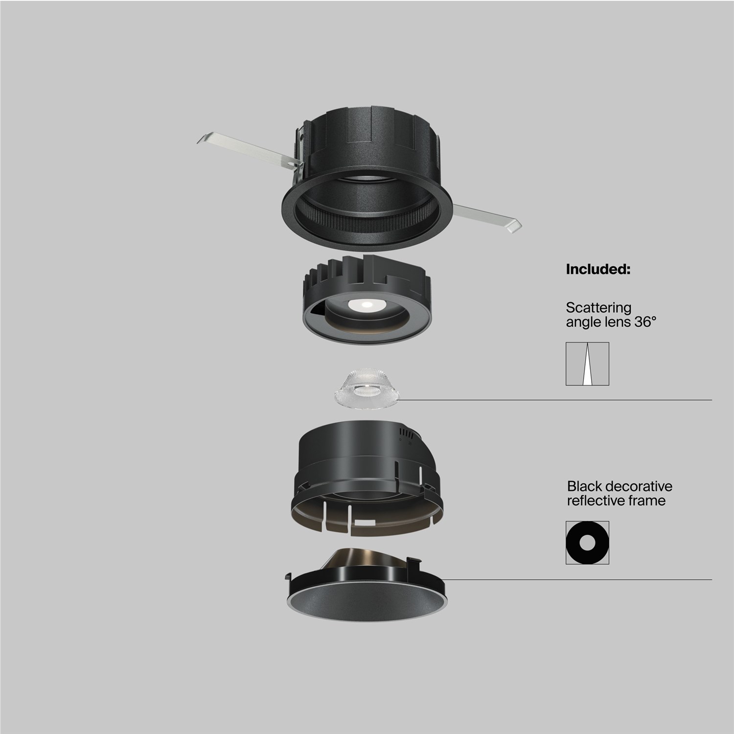 Maytoni Technical Wise Встраиваемый светильник цвет: черный DL057-10W4K-B