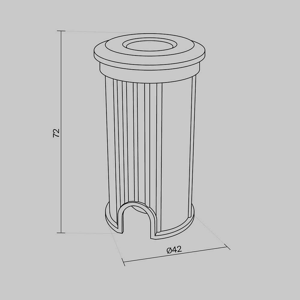 Maytoni Outdoor Flash Встраиваемый светильник цвет: серебро O044DL-L1S3K2