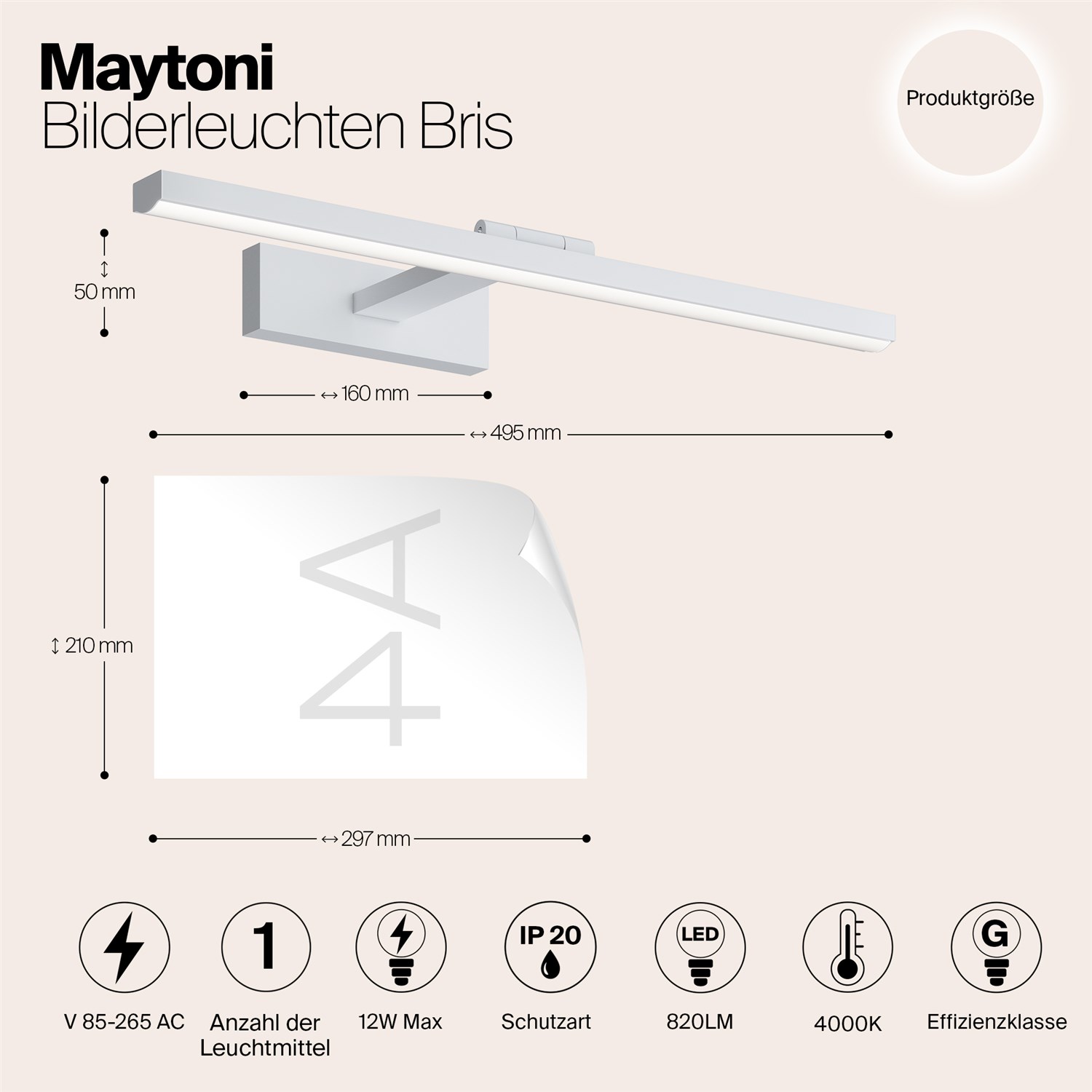 Maytoni Modern Bris Подсветка цвет: белый MIR008WL-L12W4K