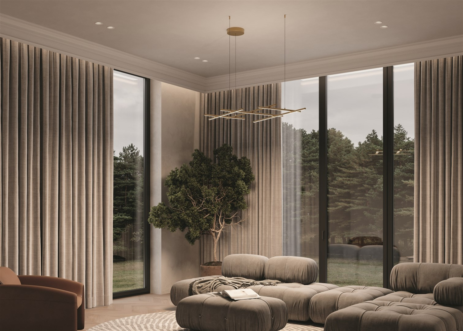 Maytoni Modern Radiance Подвесной светильник цвет: золото MOD278PL-L86G3K