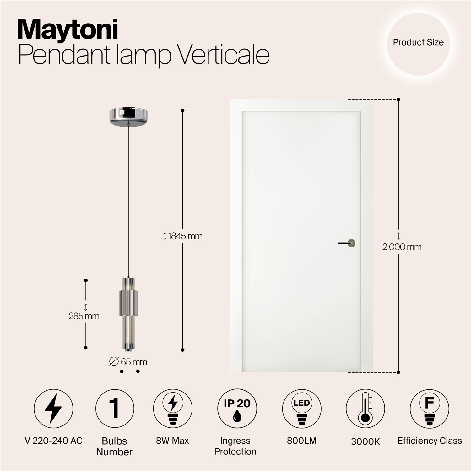 Maytoni Modern Verticale Подвесной светильник цвет: хром MOD308PL-L9CH3K