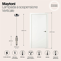 Maytoni Modern Verticale Подвесной светильник цвет: хром MOD308PL-L9CH3K