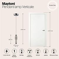 Maytoni Modern Verticale Подвесной светильник цвет: хром MOD308PL-L9CH3K
