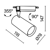 Maytoni Technical Vuoro Трековый светильник цвет: черный TR003-1-10W3K-S-B