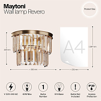 Maytoni Classic Revero Настенный светильник (бра) цвет: золото MOD085WL-01G