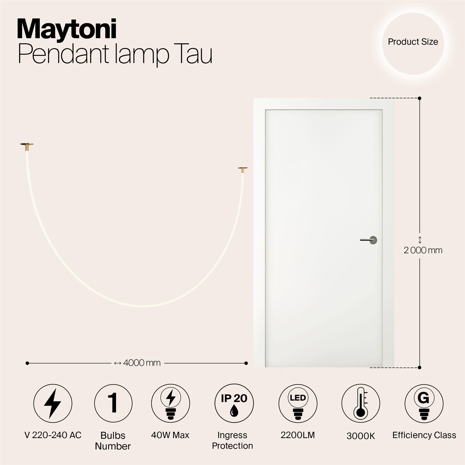 Maytoni Modern Tau Подвесной светильник цвет: золото MOD146PL-L40G3K